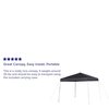 Flash Furniture 8'x8' Black Outdoor Pop Up Slant Leg Canopy Tent JJ-GZ88-BK-GG